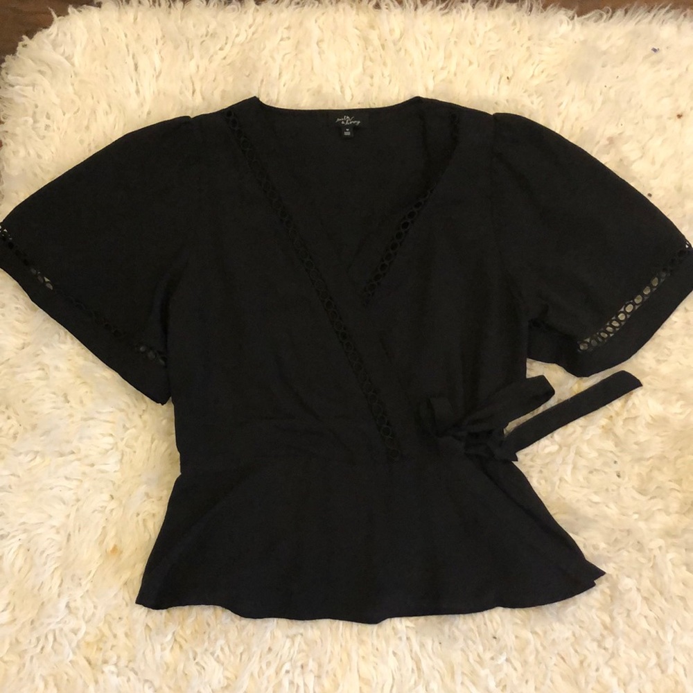 Black milk and honey wrapped blouse